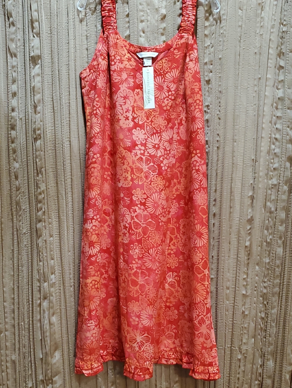 NWT Nomadic Traders Red Floral Sundress Midi Dress Size Large